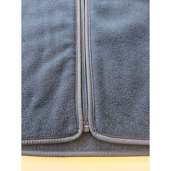 Talbots Fleece Jacket Womens LP Large Petite Navy Blue Fair Isle Full Zip Mock - Picture 4 of 5